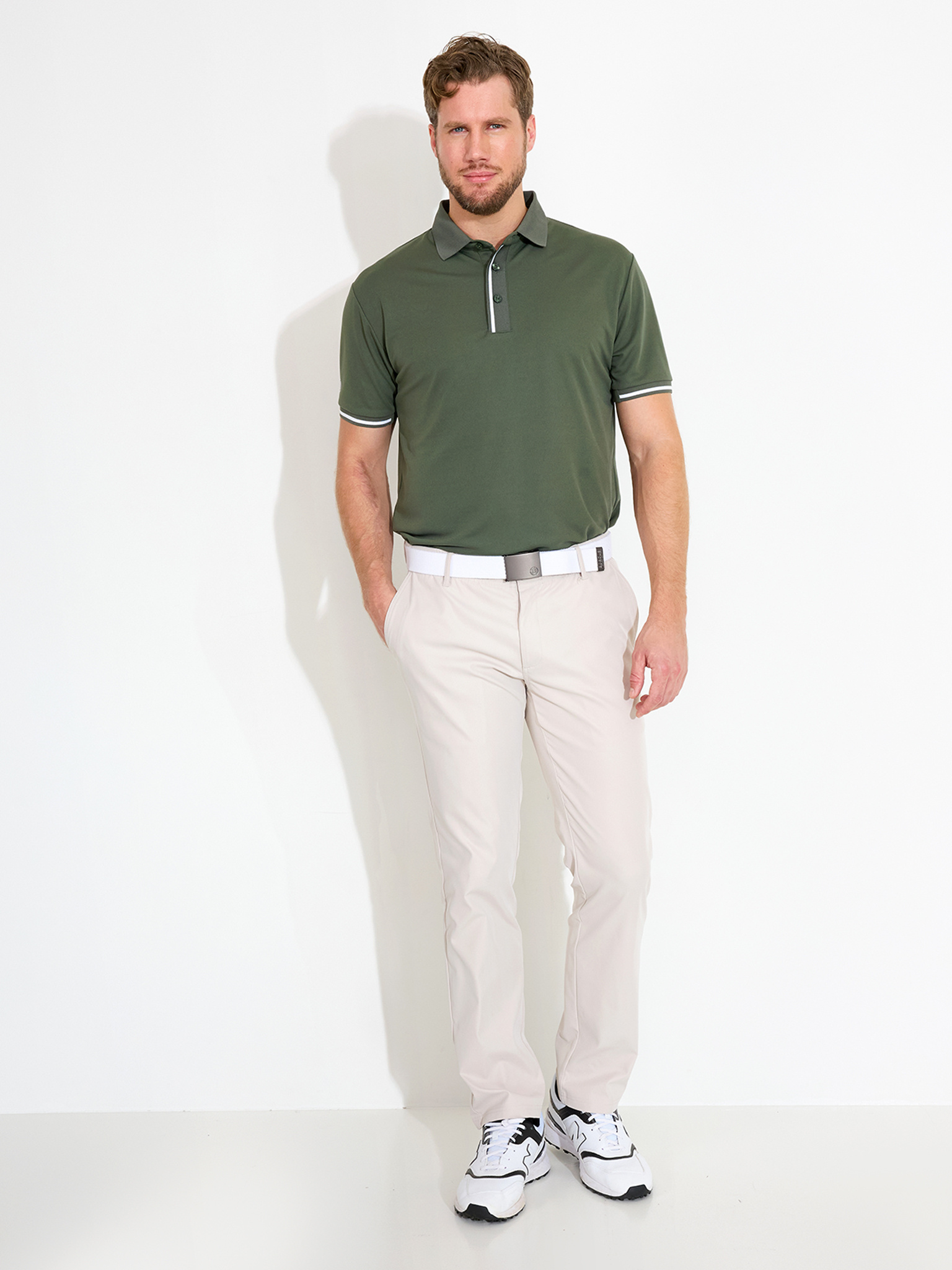 Mens Pikewood drycool polo - forest