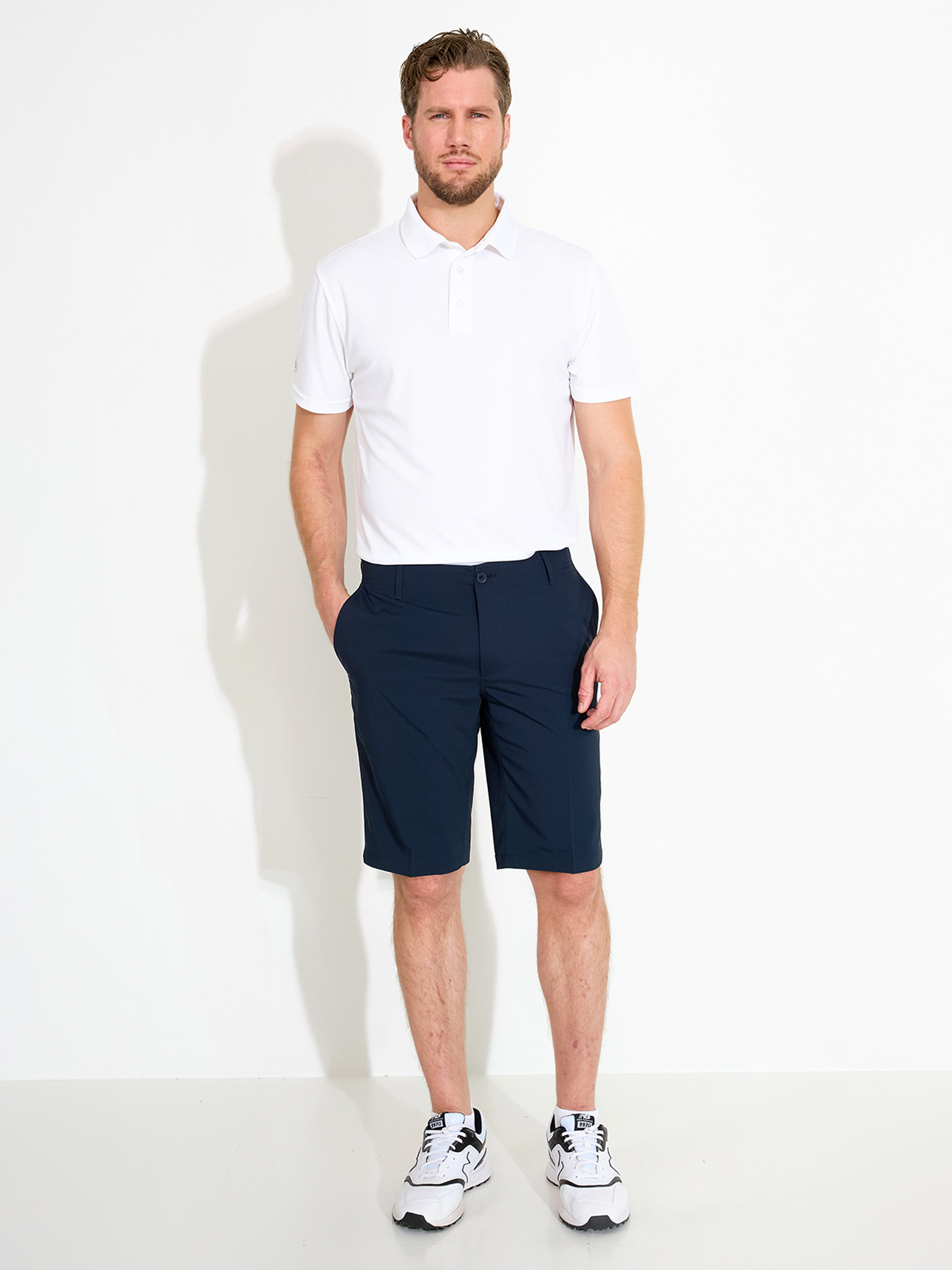 Mens Cray drycool polo - white