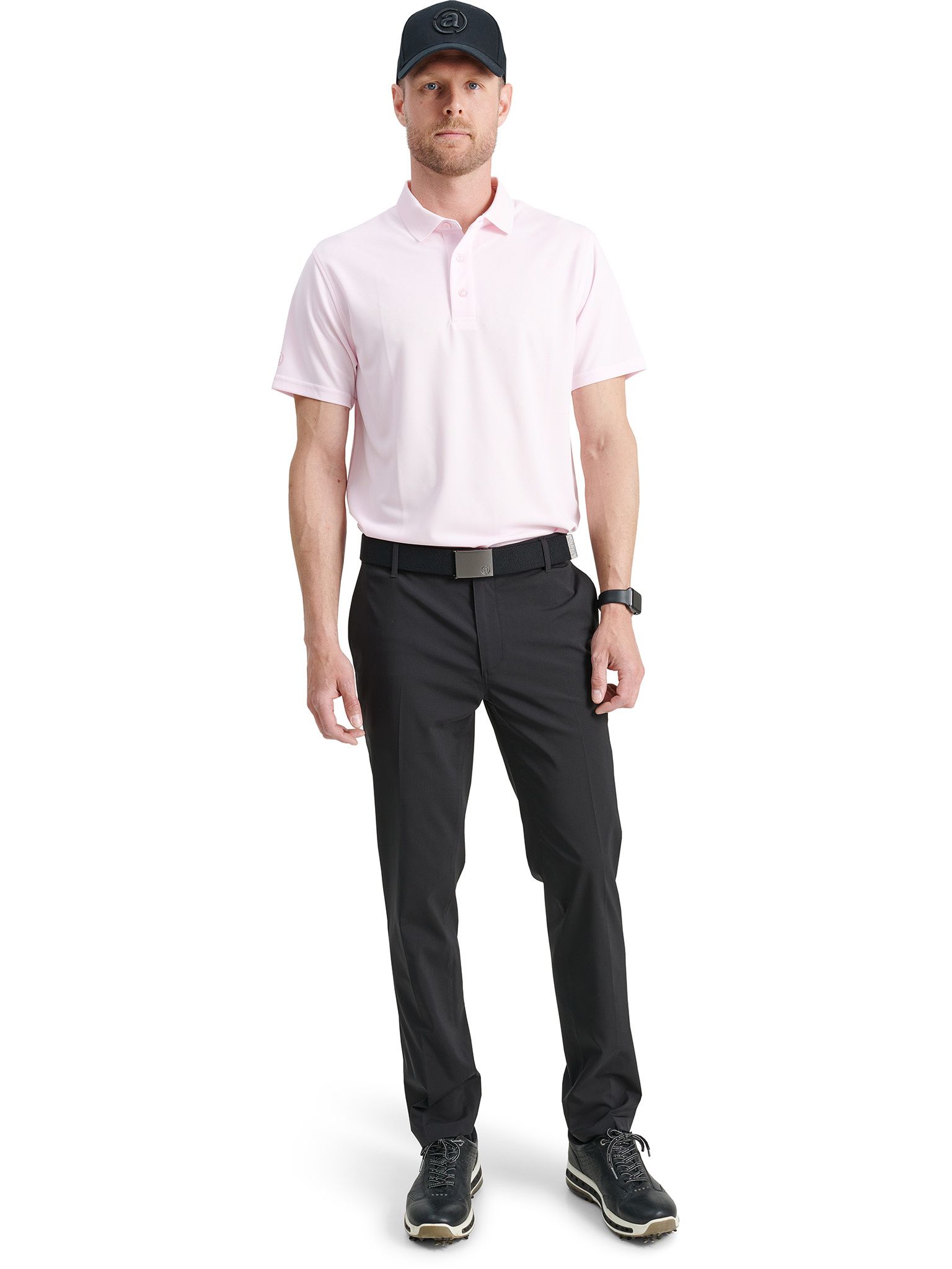Mens Cray drycool polo - lt.pink