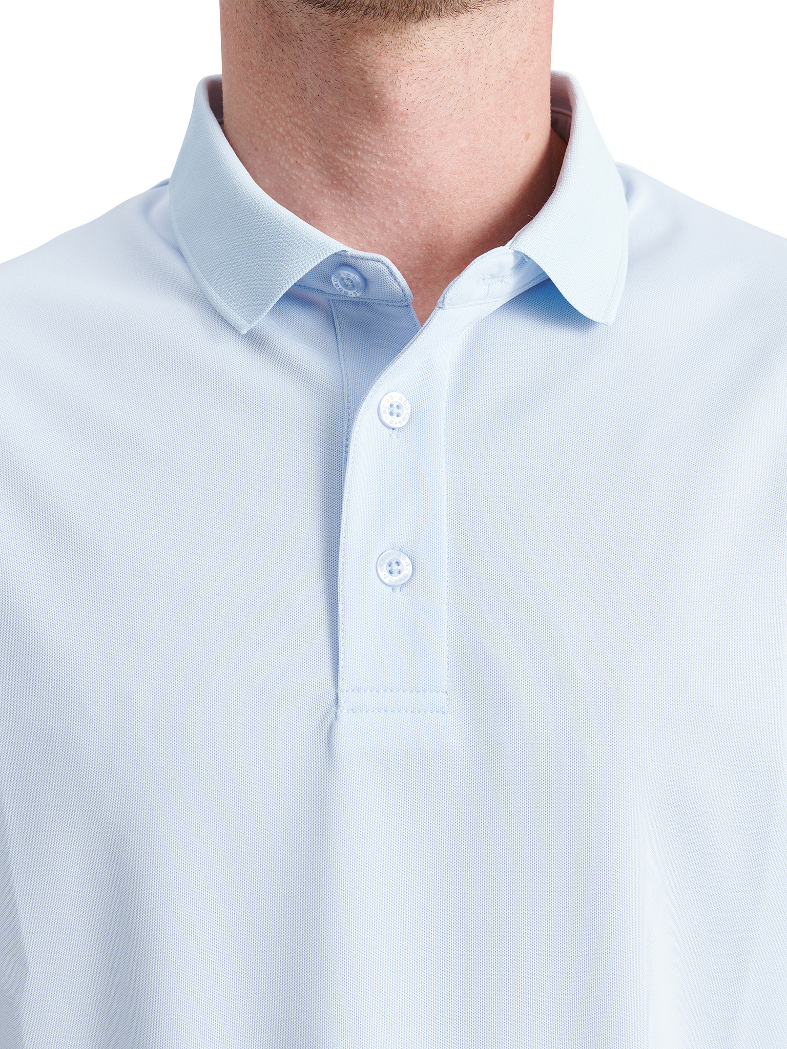 Mens Cray drycool polo - lt.blue