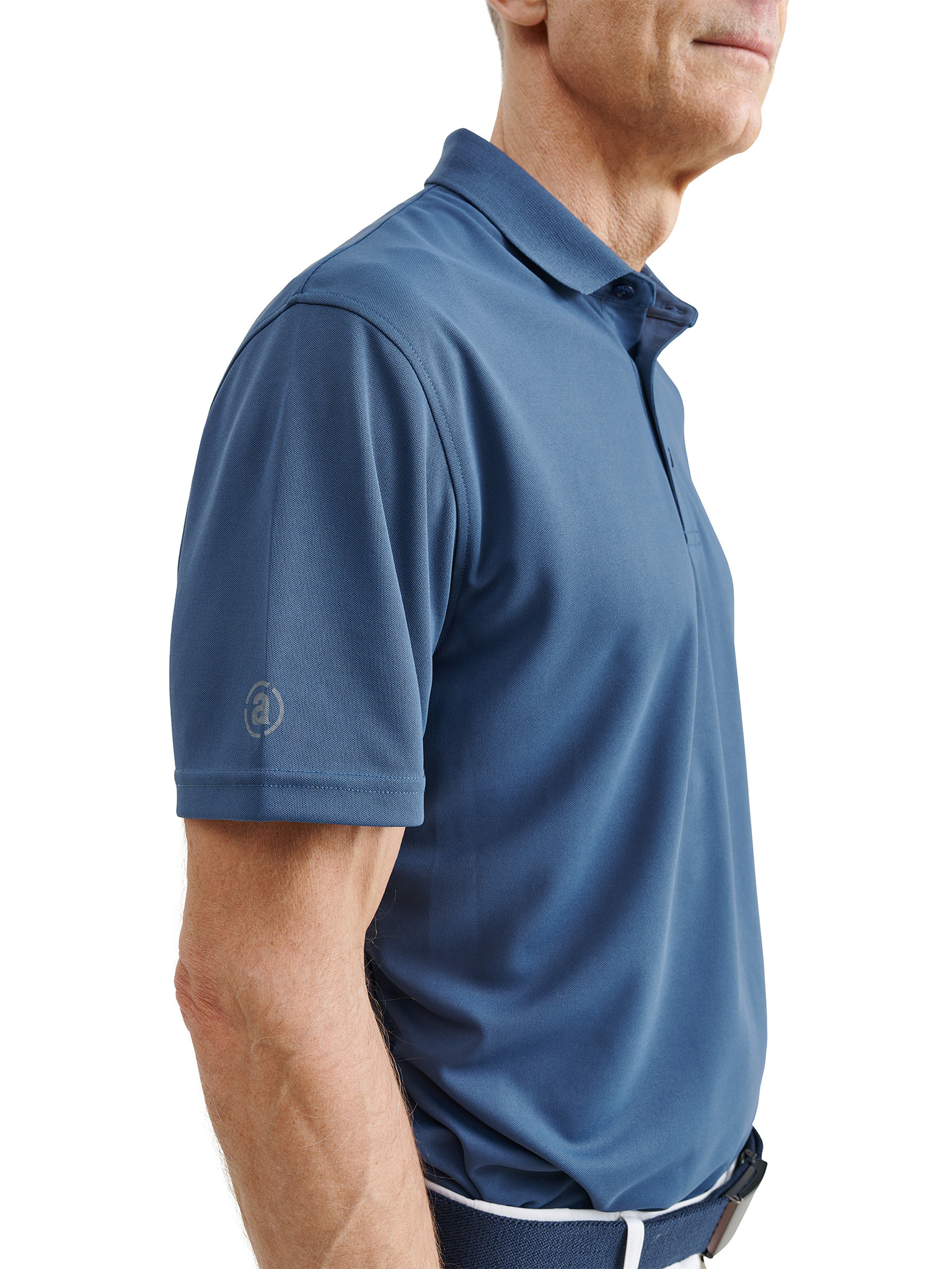 Mens Cray drycool polo - steelblue