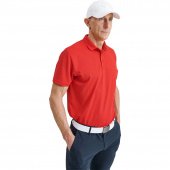 Mens Cray drycool polo - red
