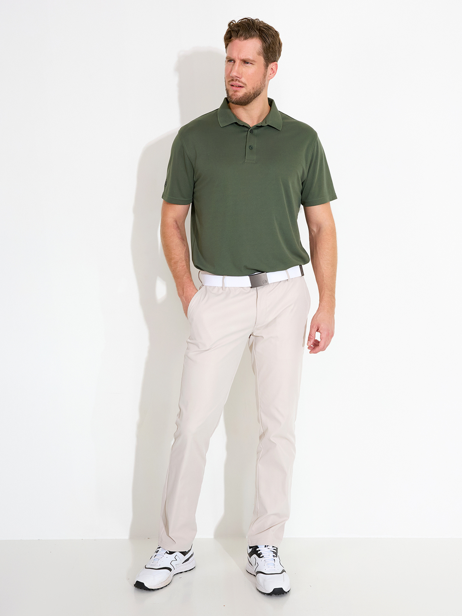 Mens Cray drycool polo - forest