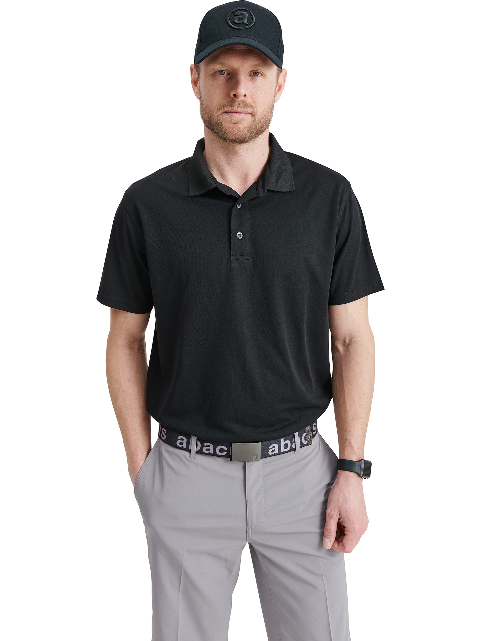 Mens Cray drycool polo - black