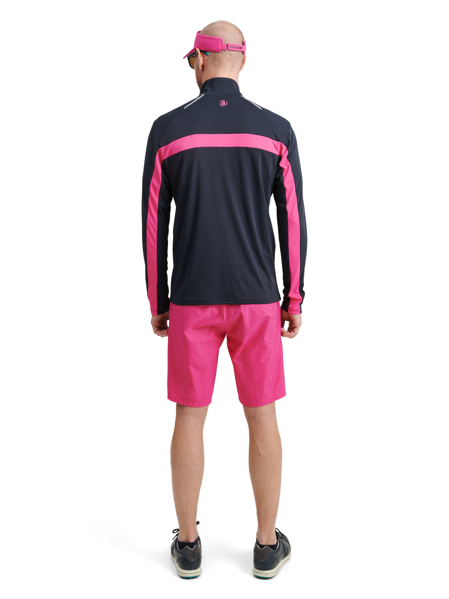 Mens Cypress longsleeve - navy/hibiscus