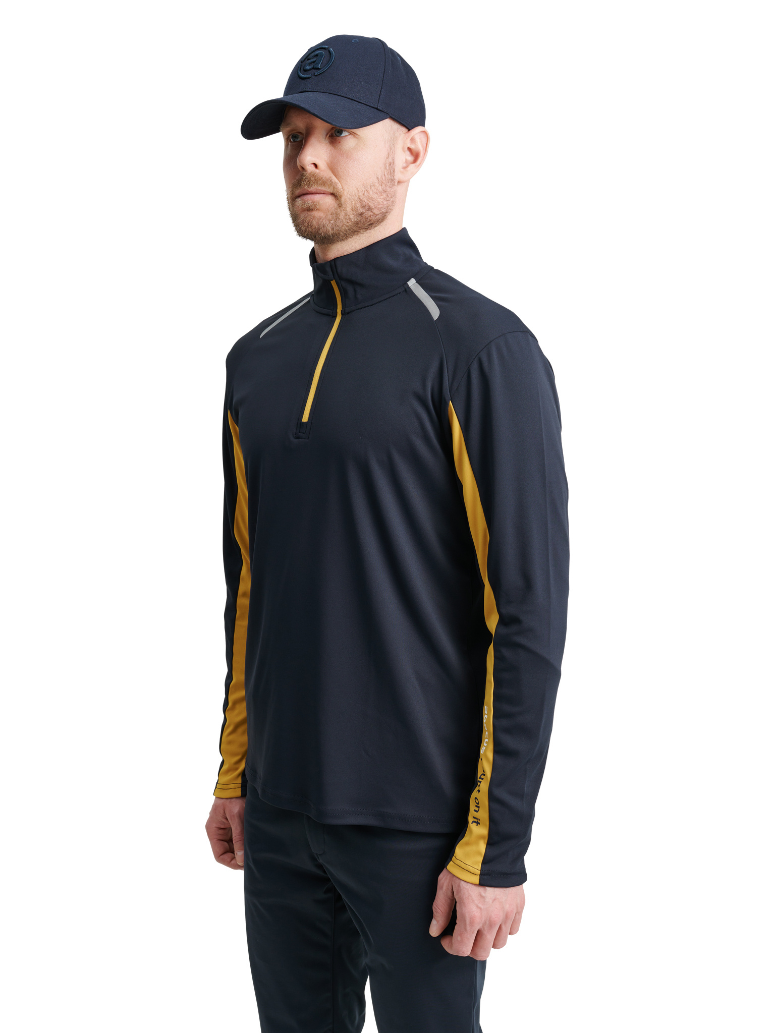 Mens Cypress longsleeve - navy/harvest