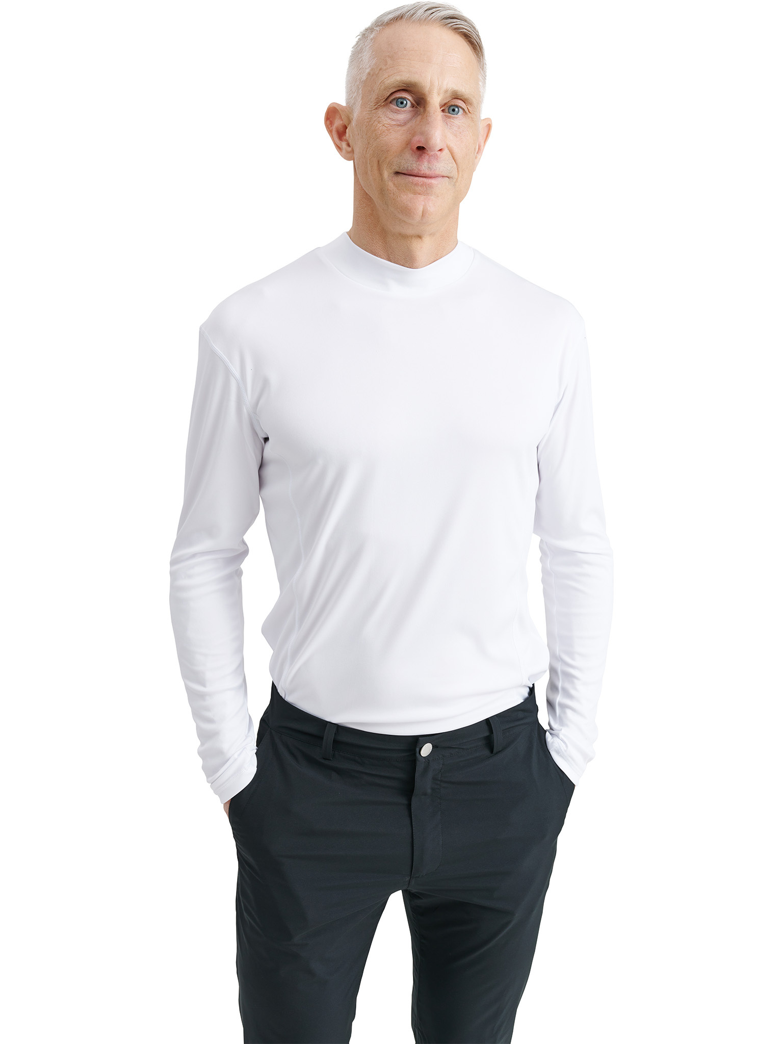Mens Spin longsleeve - white