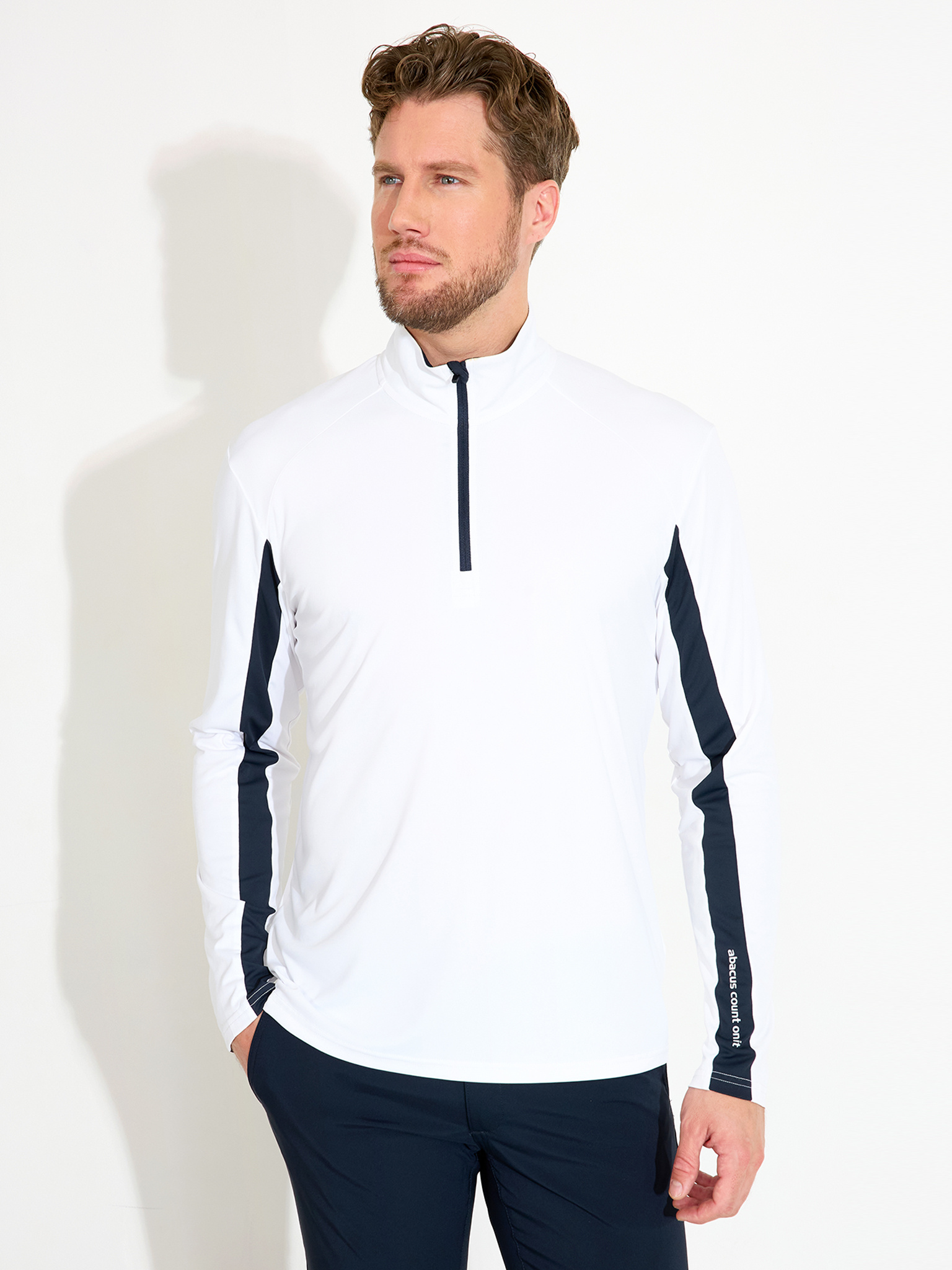 Mens Aloha UV longsleeve - white/navy