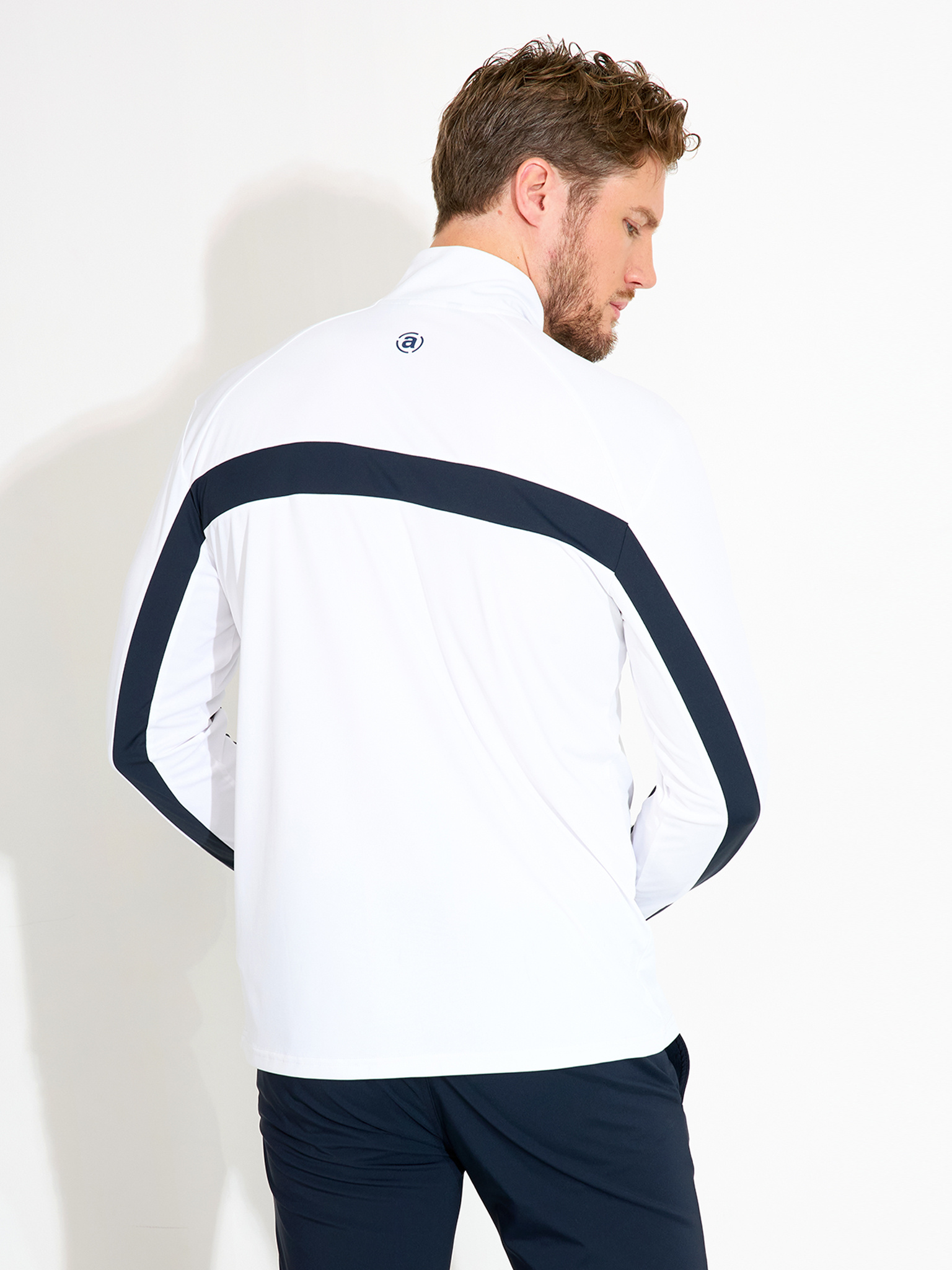 Mens Aloha UV longsleeve - white/navy