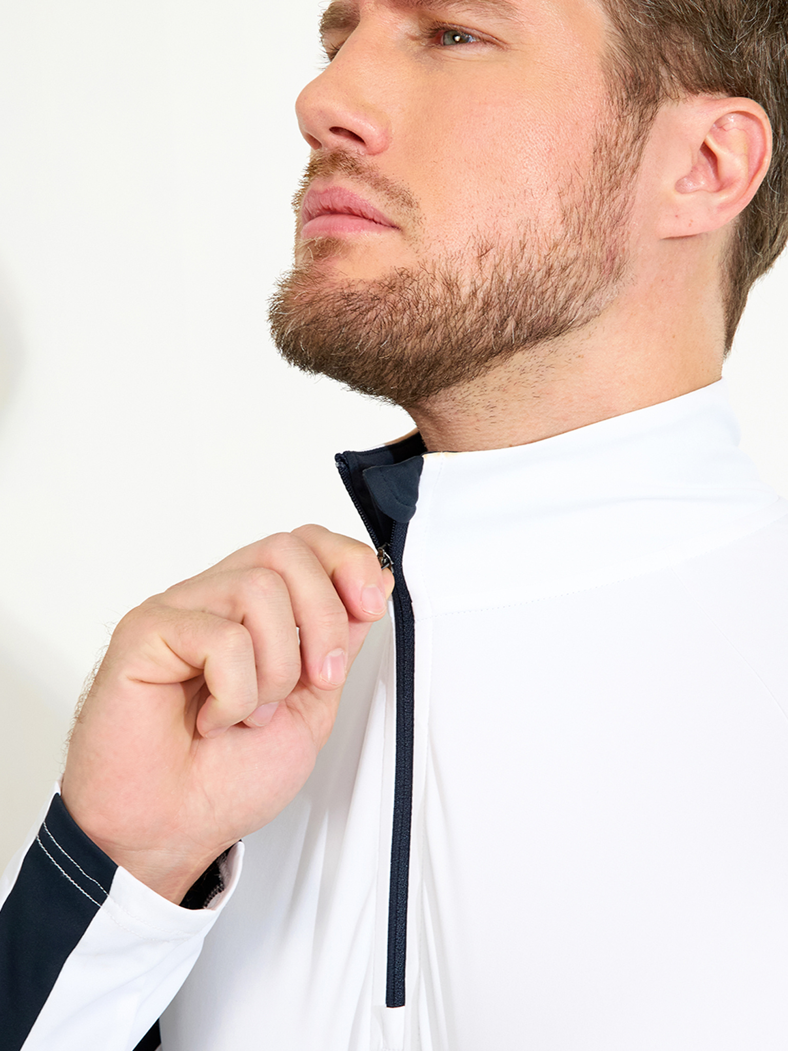 Mens Aloha UV longsleeve - white/navy