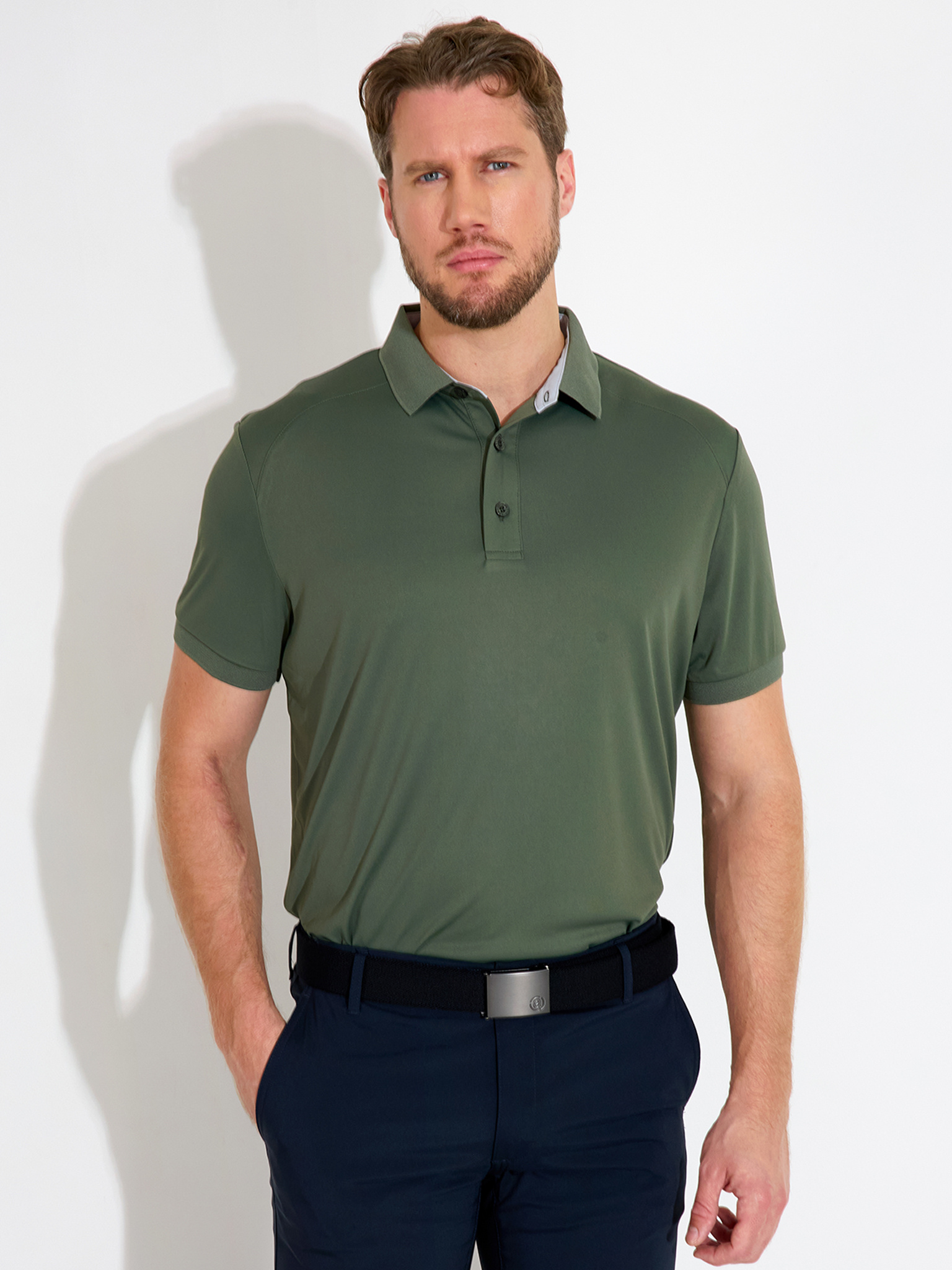 Mens Hammel recycled polo - forest