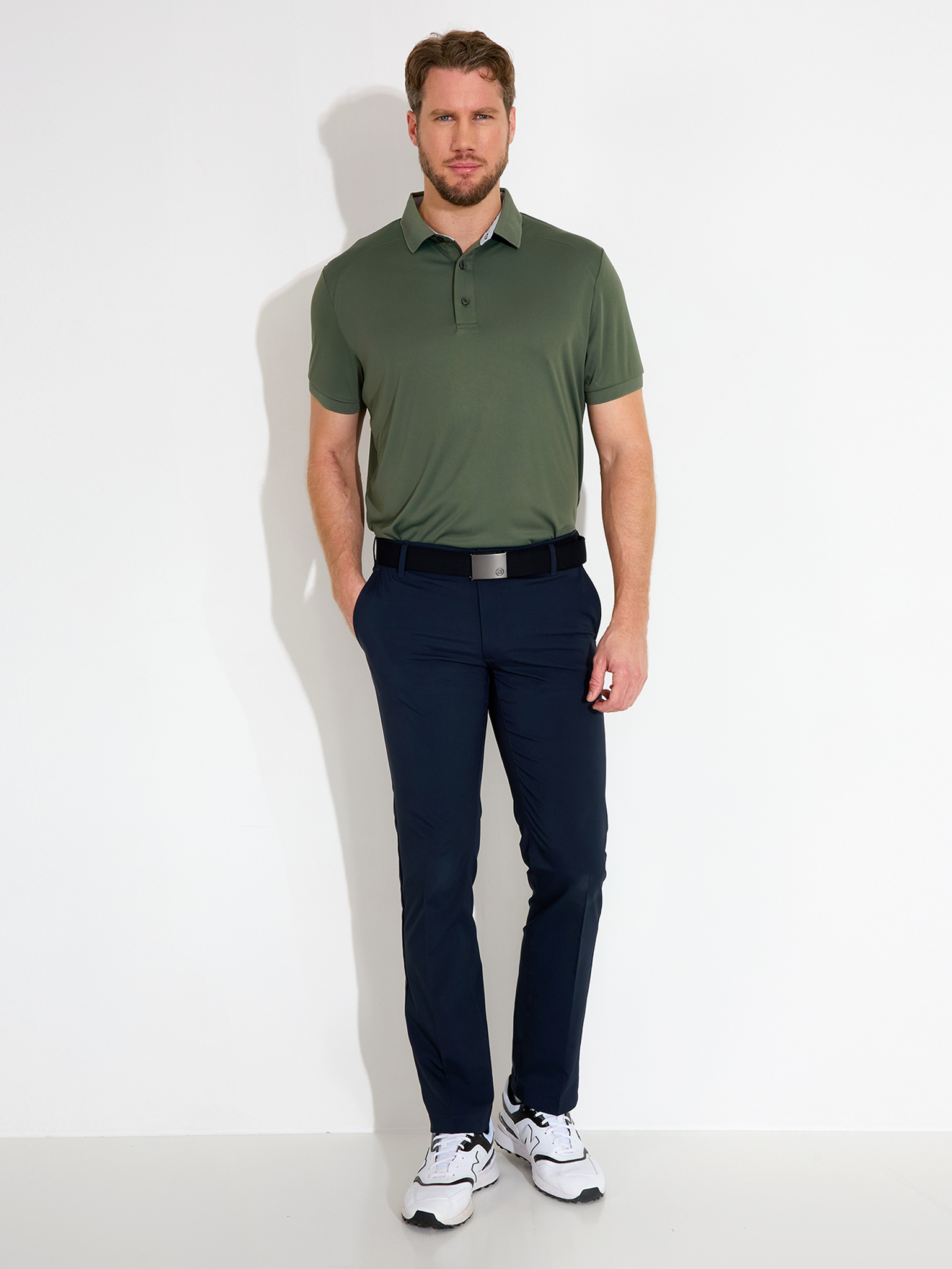 Mens Hammel recycled polo - forest