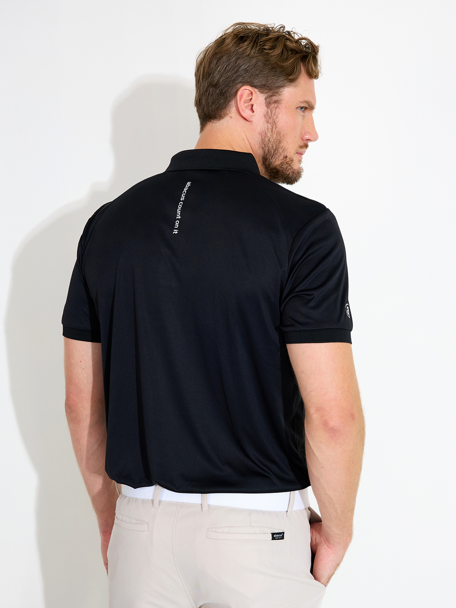 Mens Hammel recycled polo - black