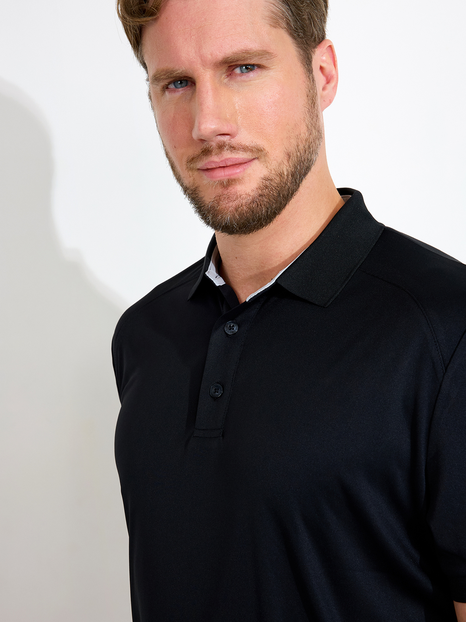 Mens Hammel recycled polo - black