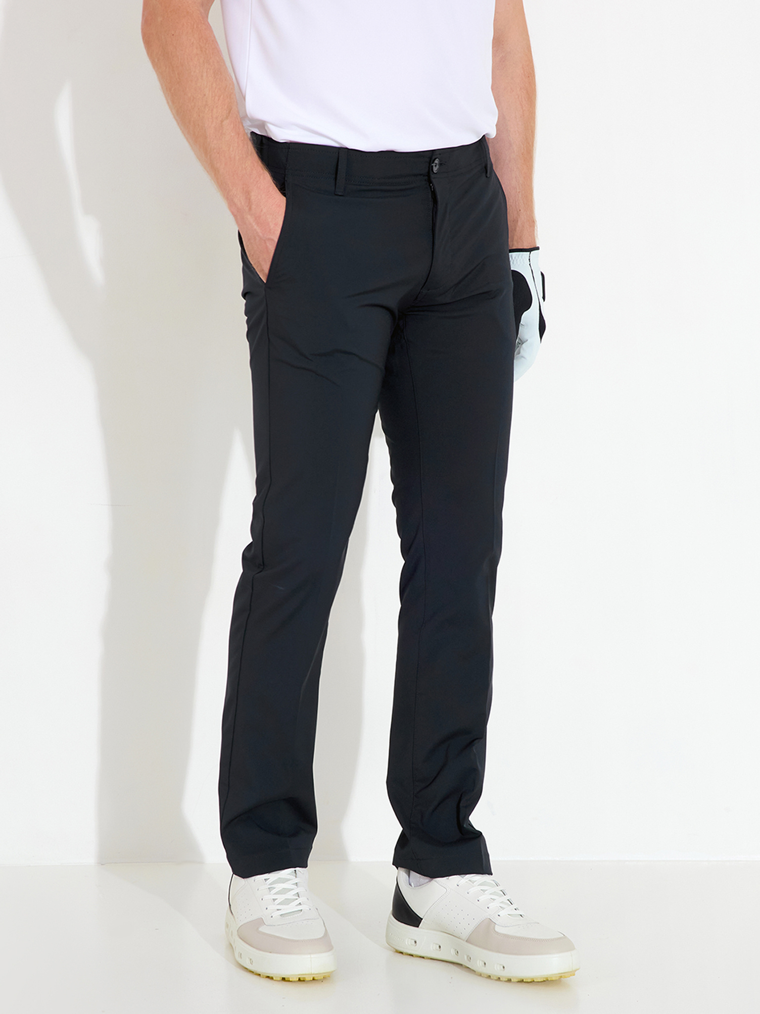 Mens Cleek flex trousers - black