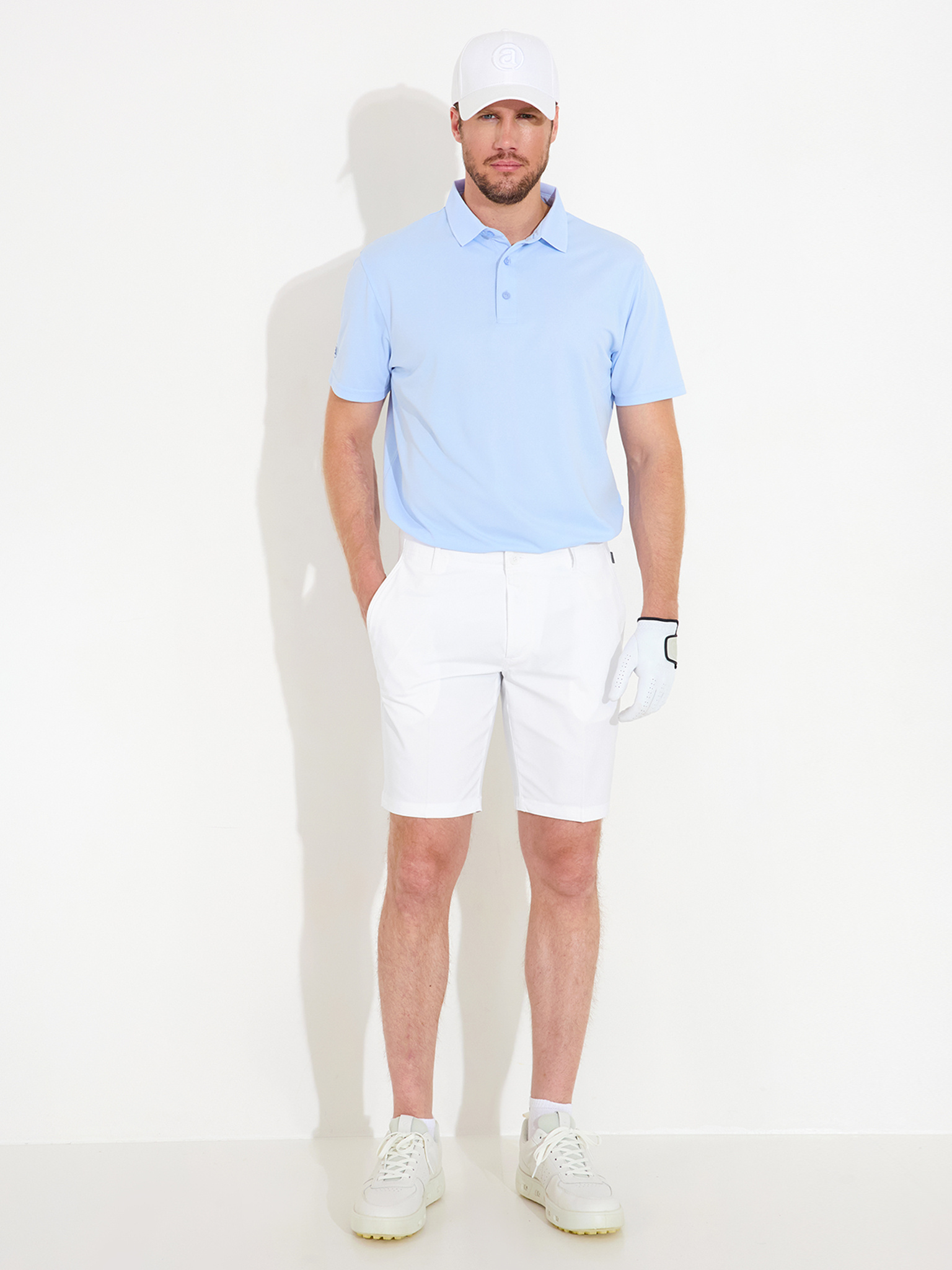 Men Cleek flex shorts - white