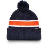 Woodhall knitted hat - navy/orange