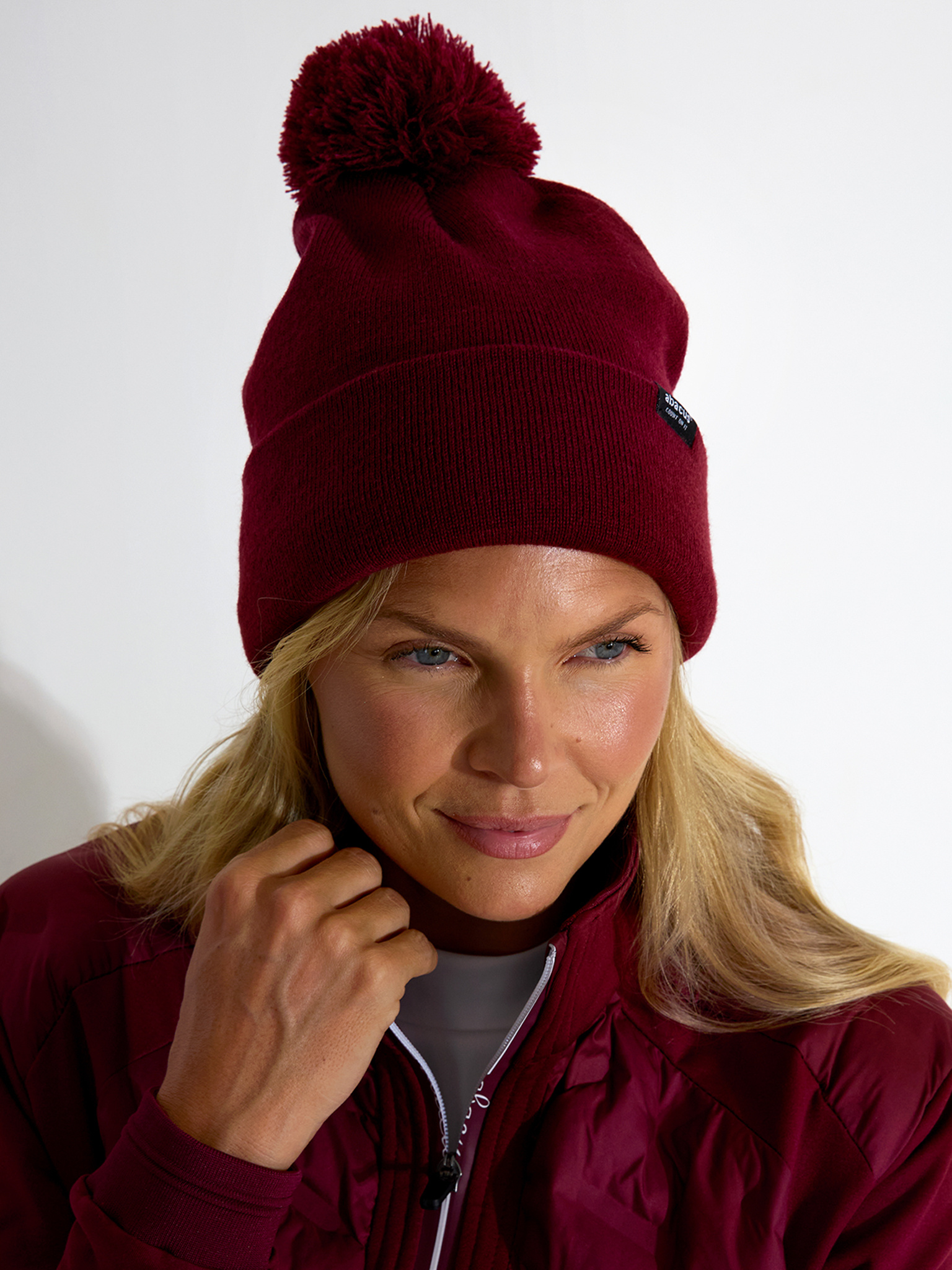 Edison knitted hat - cranberry